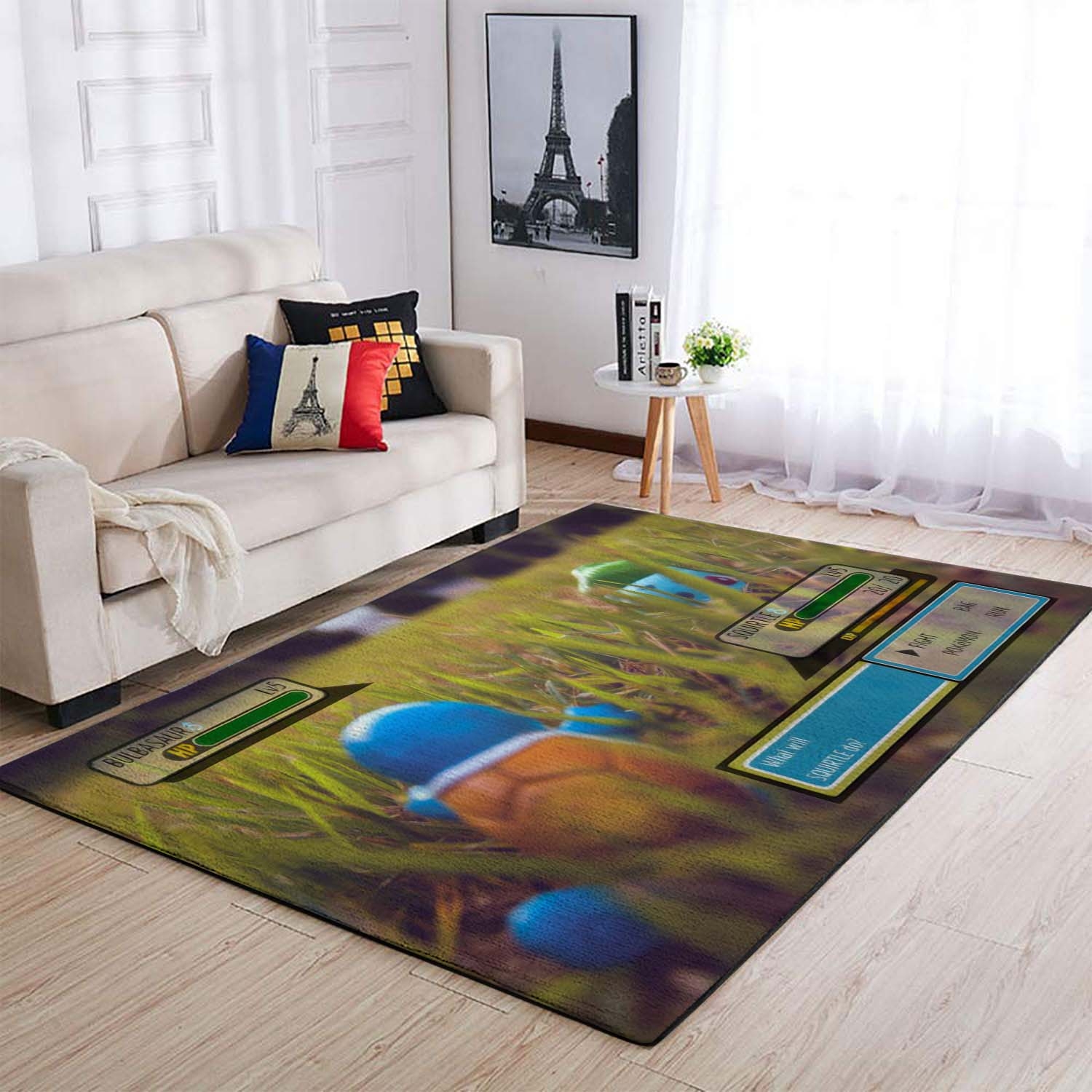 Pokemon Squirtle Bulbasaur Realistic Area Rug – Anime Floor Mat