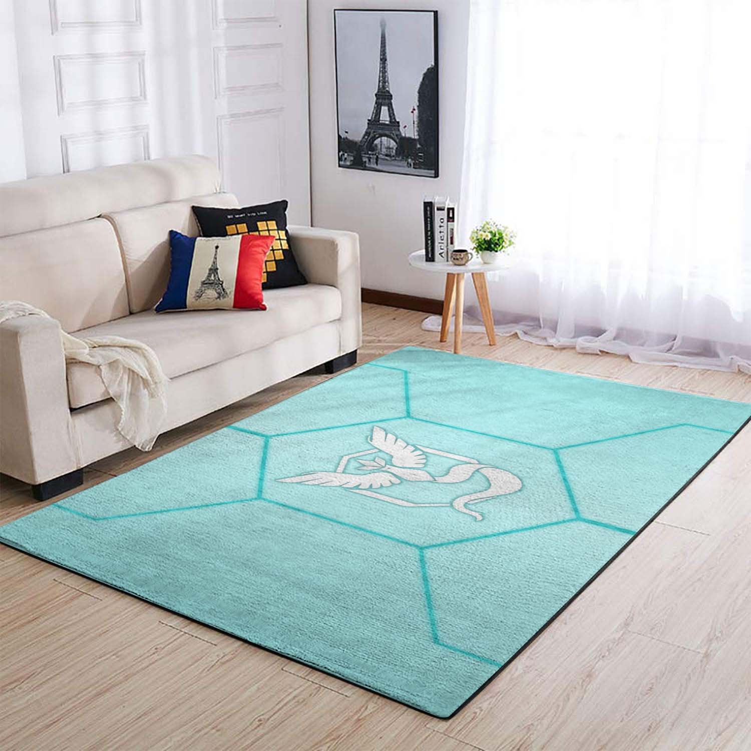 Pokemon Go Articuno Blue Hexagon Ice Area Rug – Anime Floor Mat