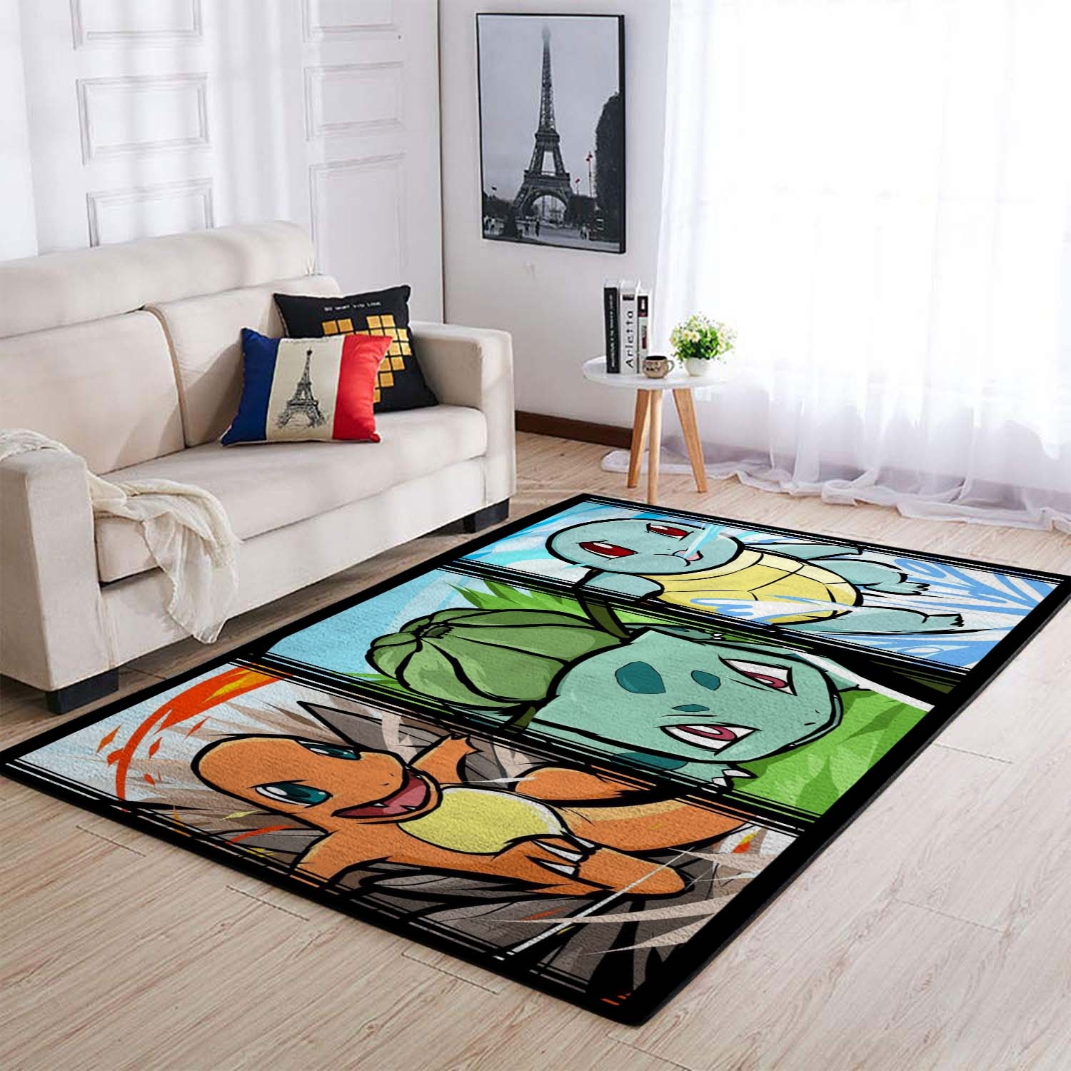 Pokemon Bulbasaur Charmander Squirtle Area Rug – Anime Floor Mat