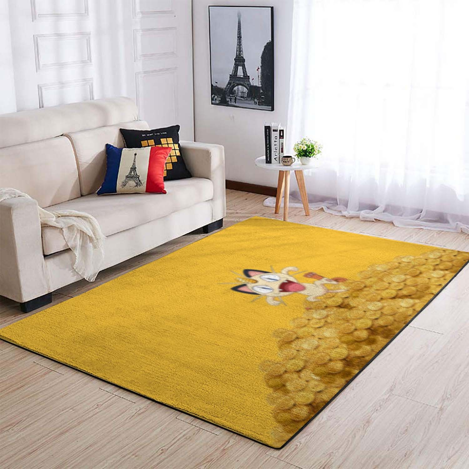 Pokemon Coins Meowth Money Area Rug – Anime Floor Mat