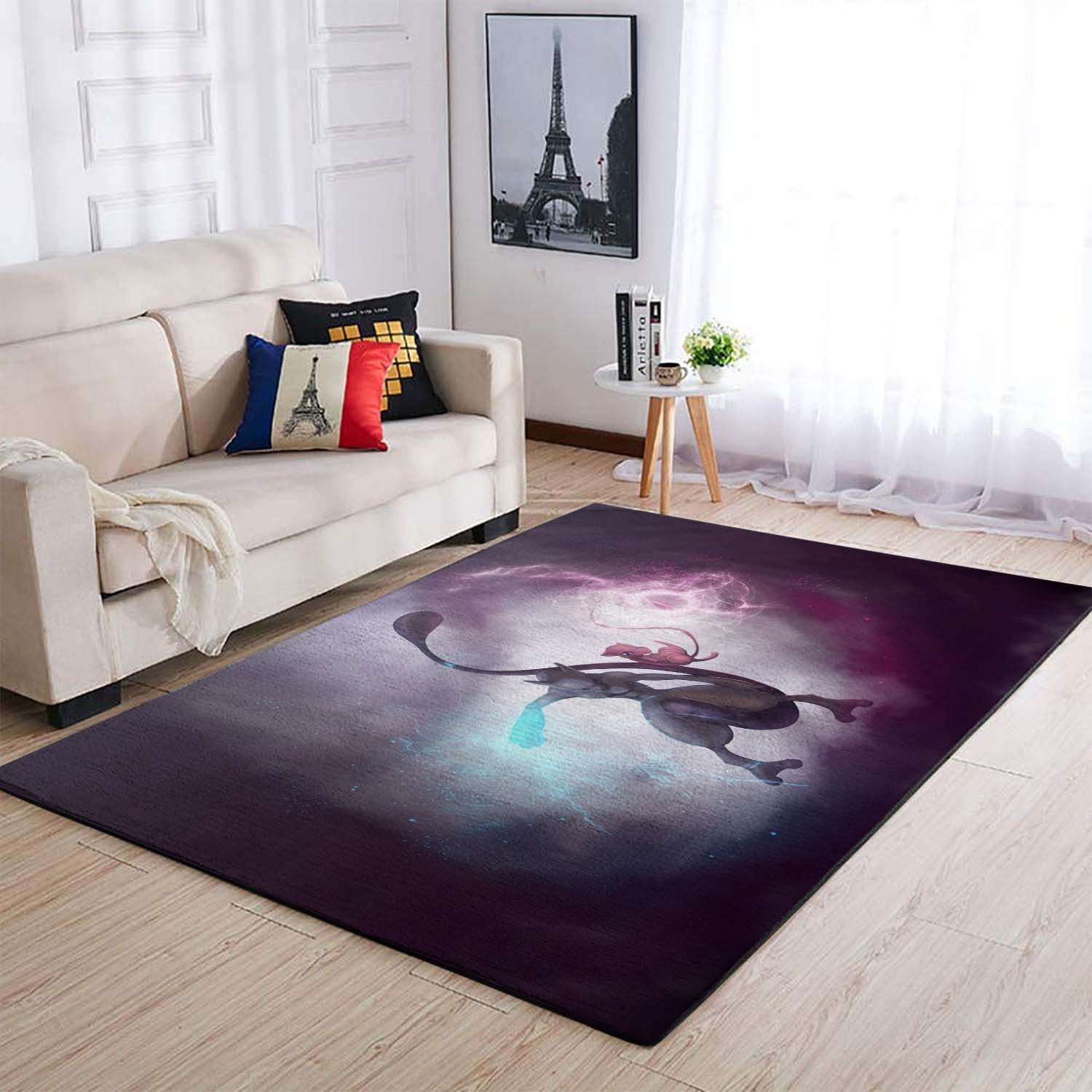  Pokemon Darkness Mewtwo Mew Computer Area Rug – Anime Floor Mat