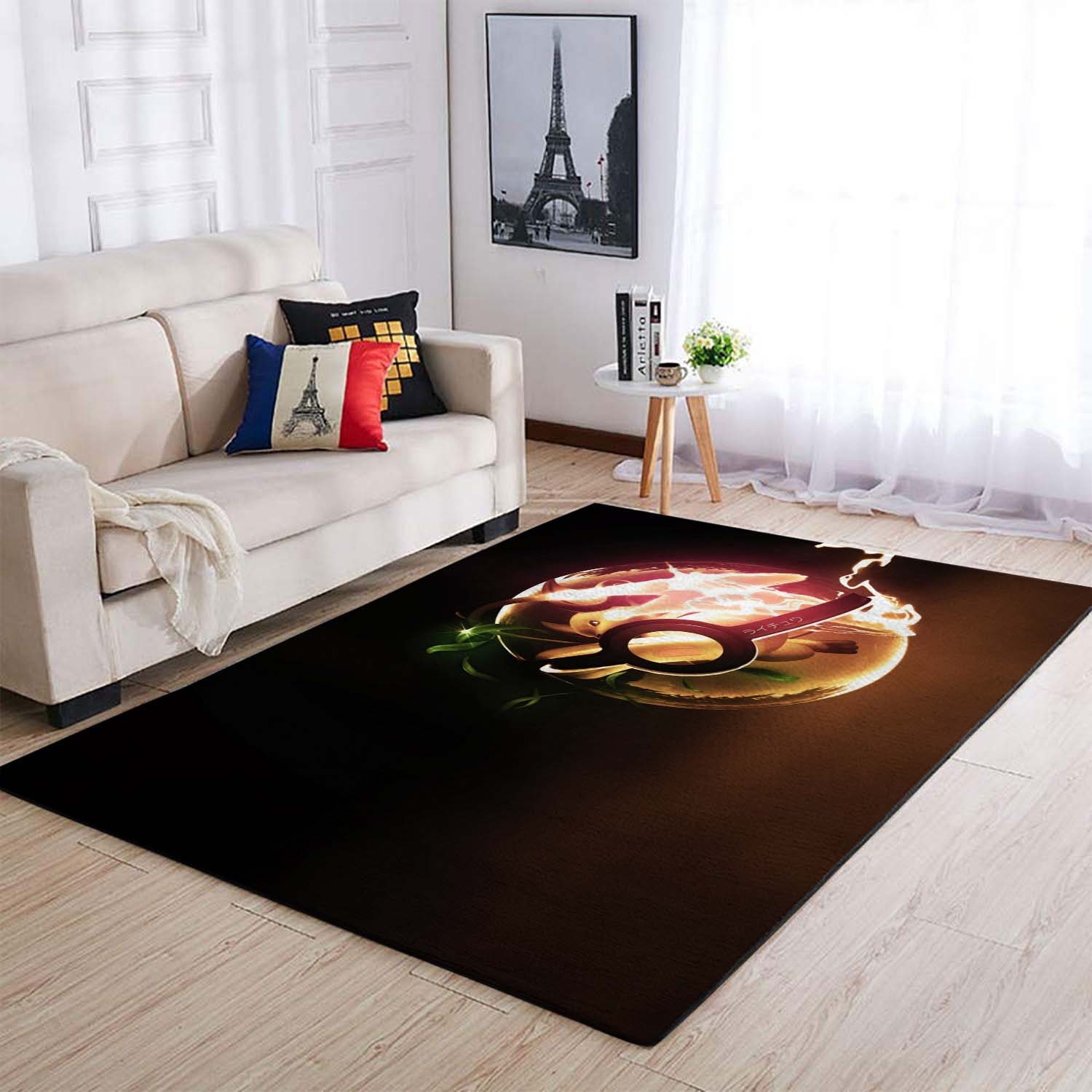 Pokemon Go Light Night Sparkler Raichu Color Area Rug – Anime Floor Mat