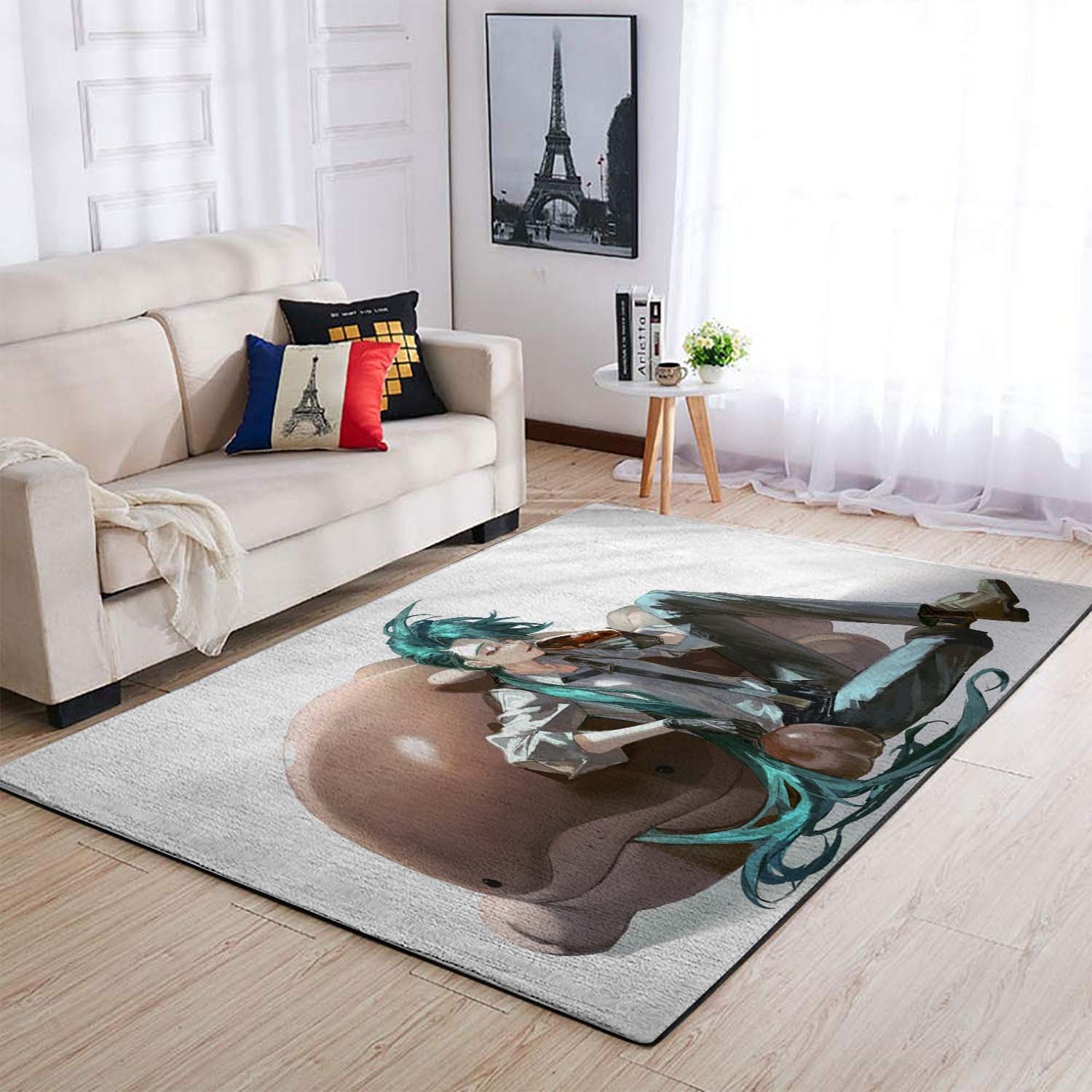 Pokemon Scarlet Violet Rika Pokemon Green Hair Simple Eclair Quasarcake Area Rug – Anime Floor Mat