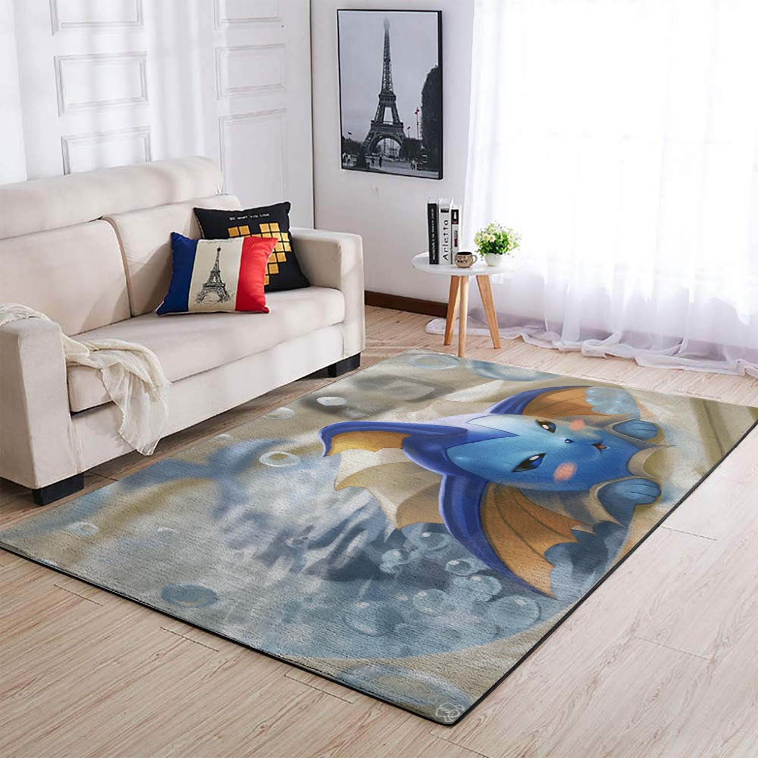 Pokemon Sun And Moon Vapereon Blush Area Rug – Anime Floor Mat