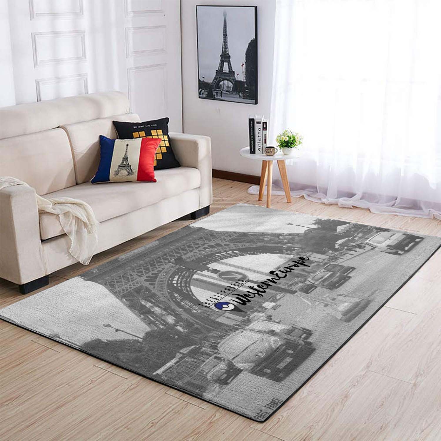 Pokemon France Monochrome Paris The Silph Road Area Rug – Anime Floor Mat