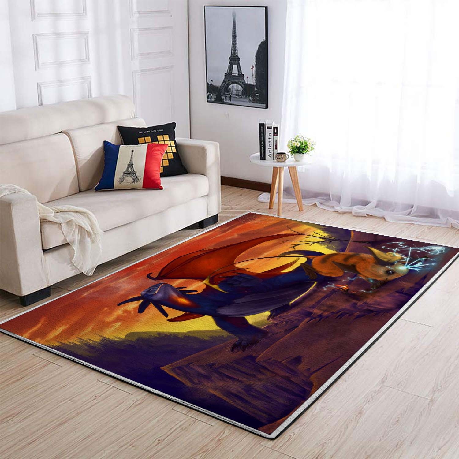 Pokemon Dragons Raichu Realistic Salamence Area Rug – Anime Floor Mat