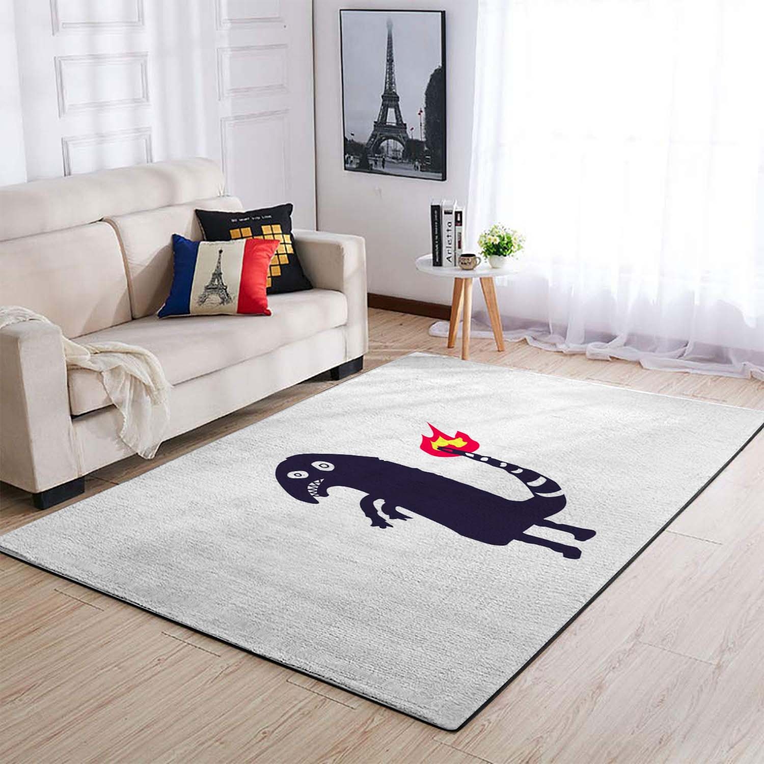 Pokemon Charmander Tattoo White Area Rug – Anime Floor Mat