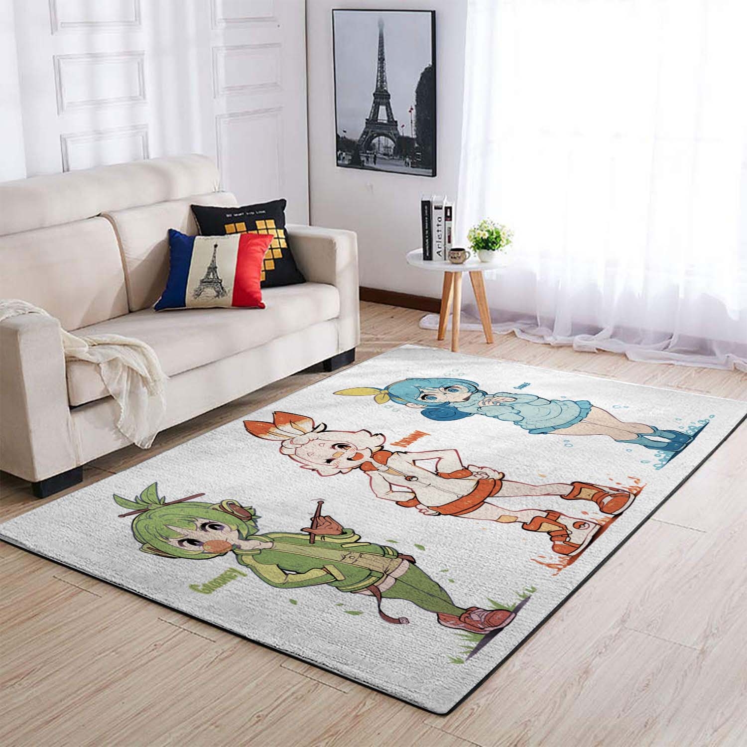 Pokemon Digital Art Drawing Area Rug – Anime Floor Mat