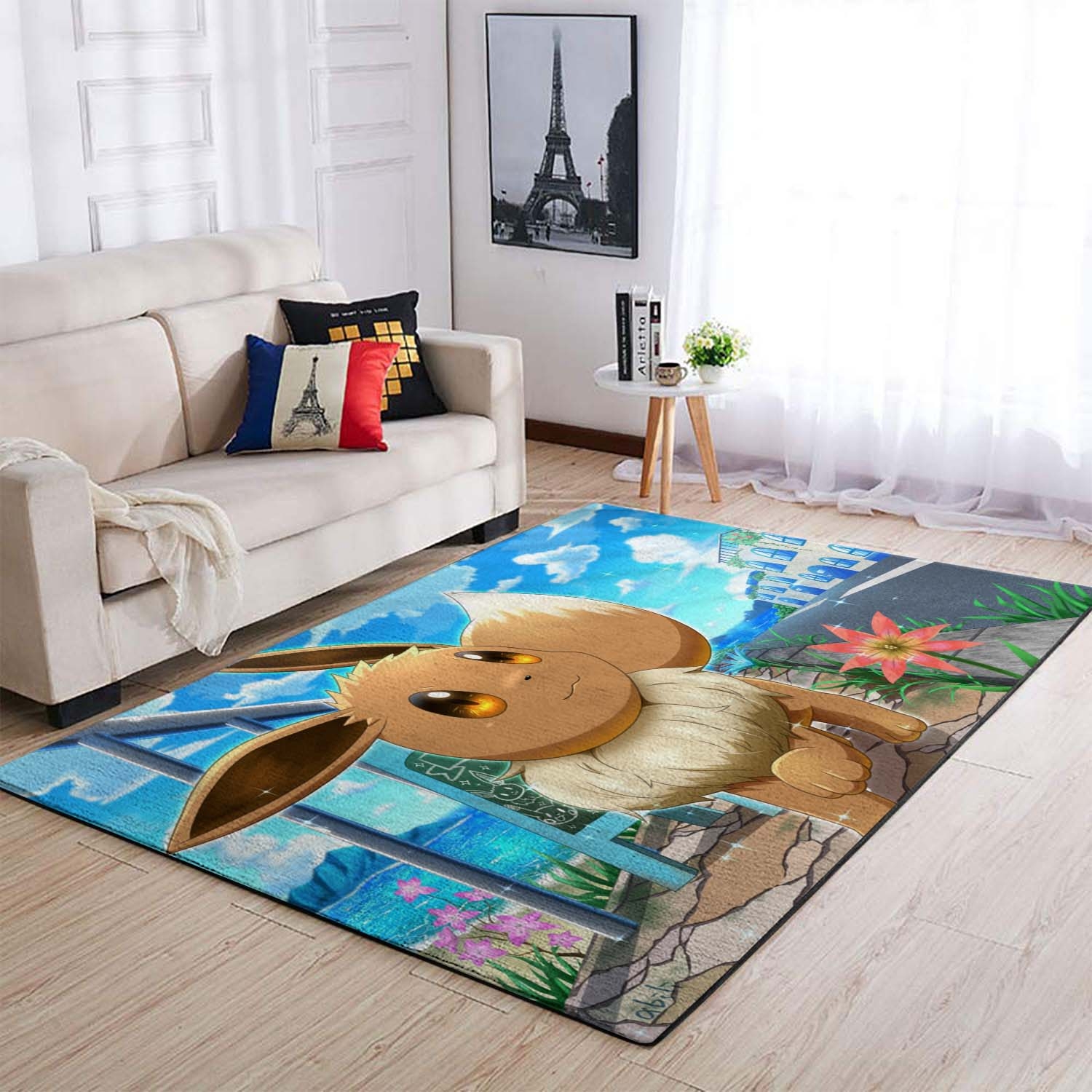 Pokemon Eevee Walking Area Rug – Anime Floor Mat