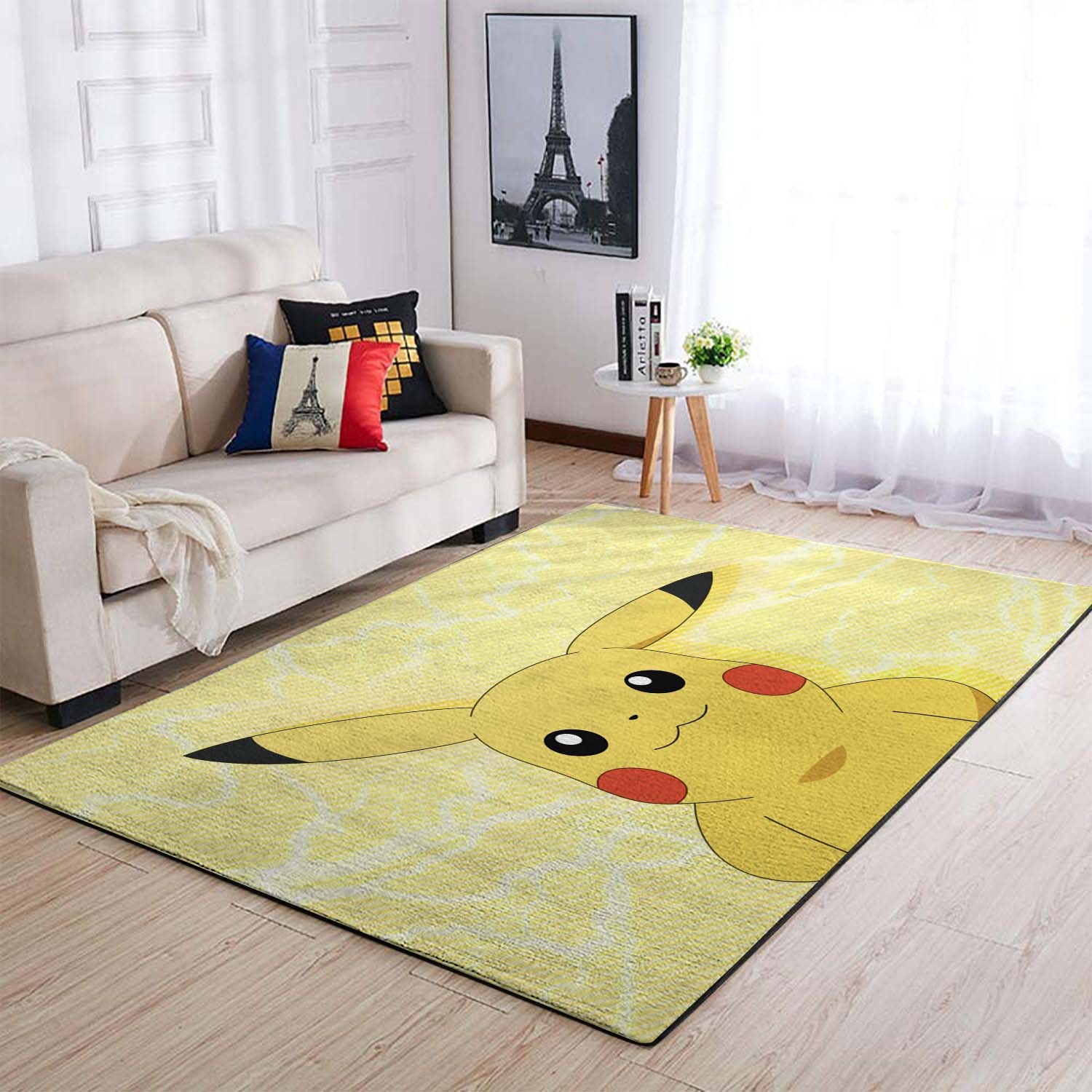 Pokemon Electricity Pikachu Yellow Area Rug – Anime Floor Mat