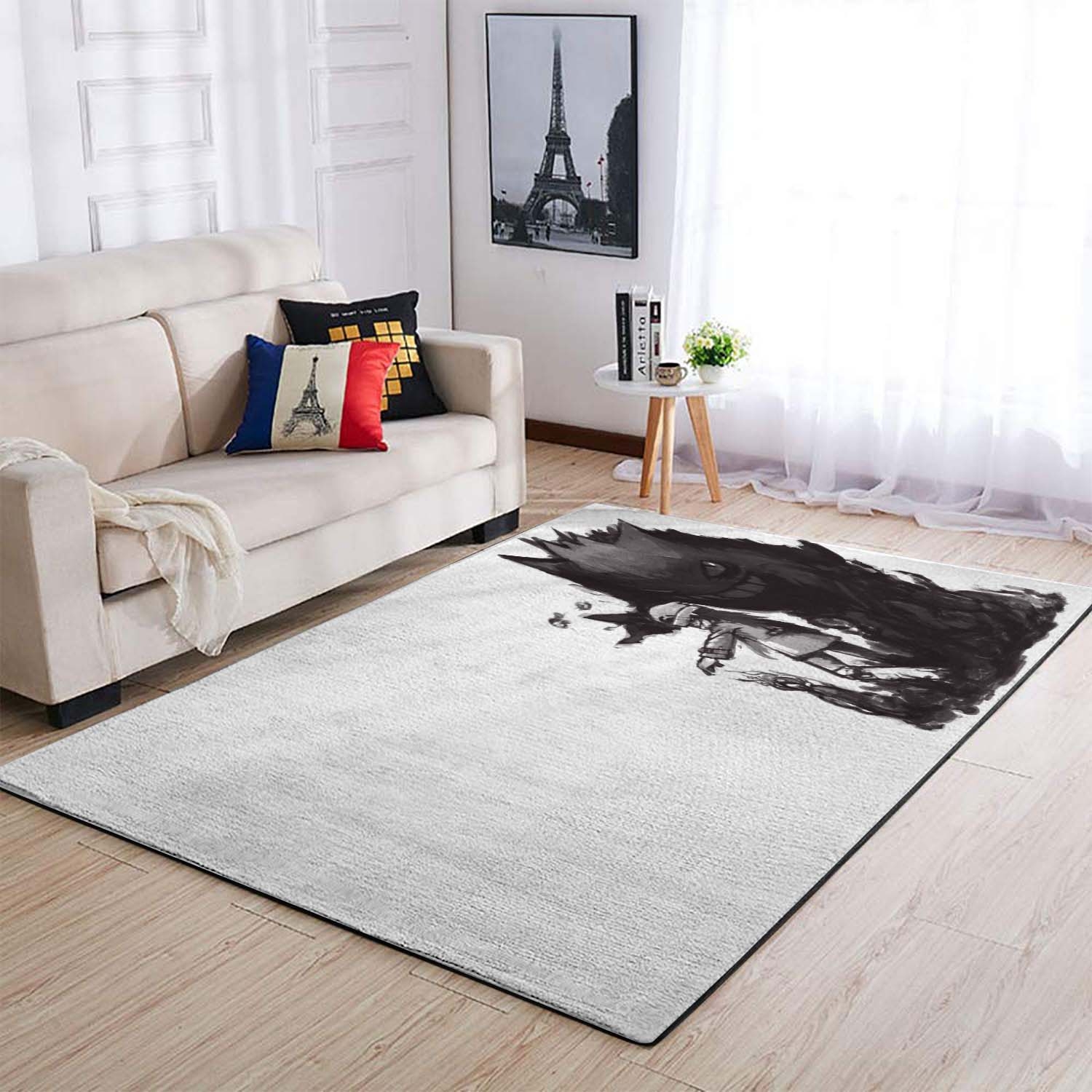Pokemon Gengar Anime Girls Monochrome Area Rug – Anime Floor Mat