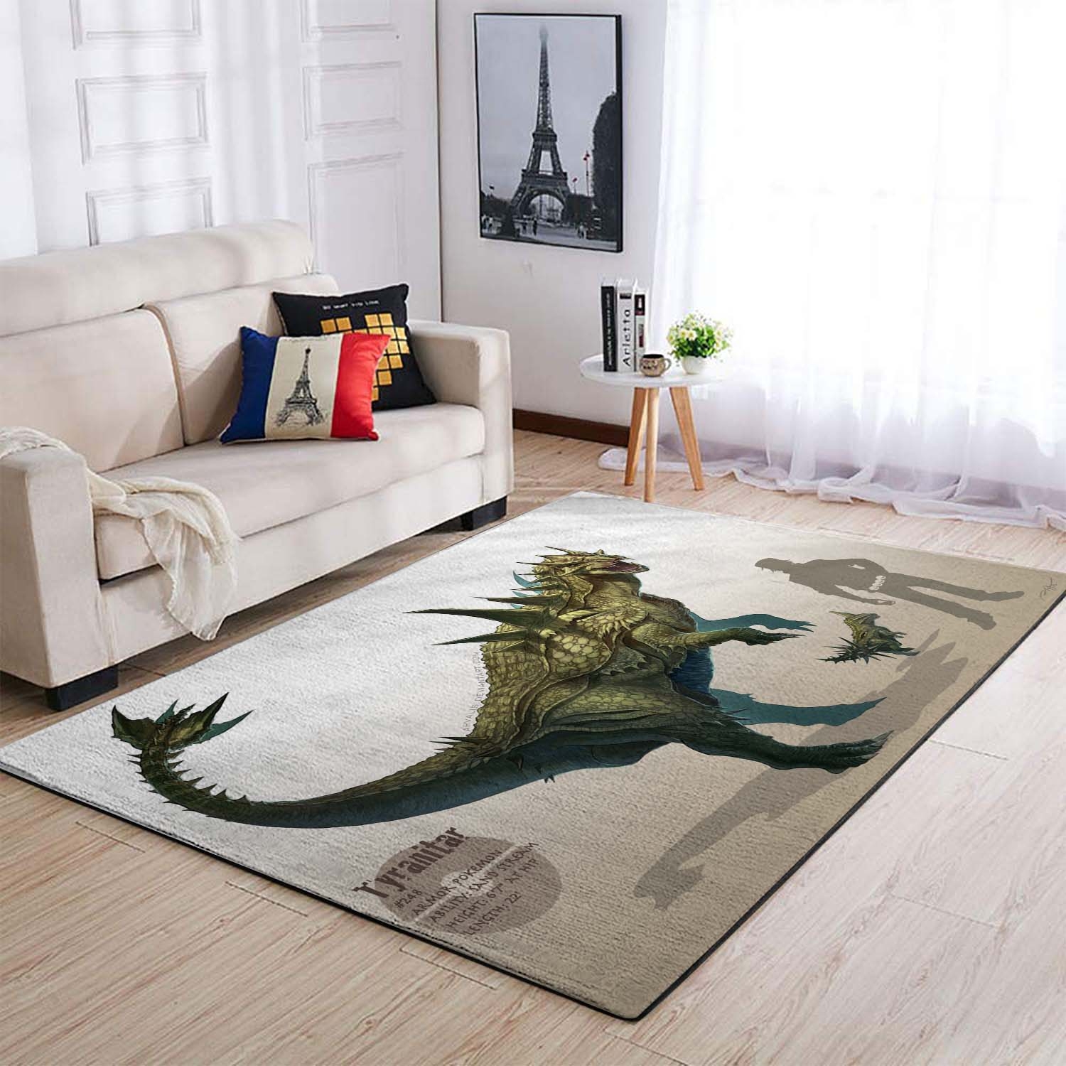 Pokemon Dragon Tyranitar Velociraptor Dinosaur Area Rug – Anime Floor Mat