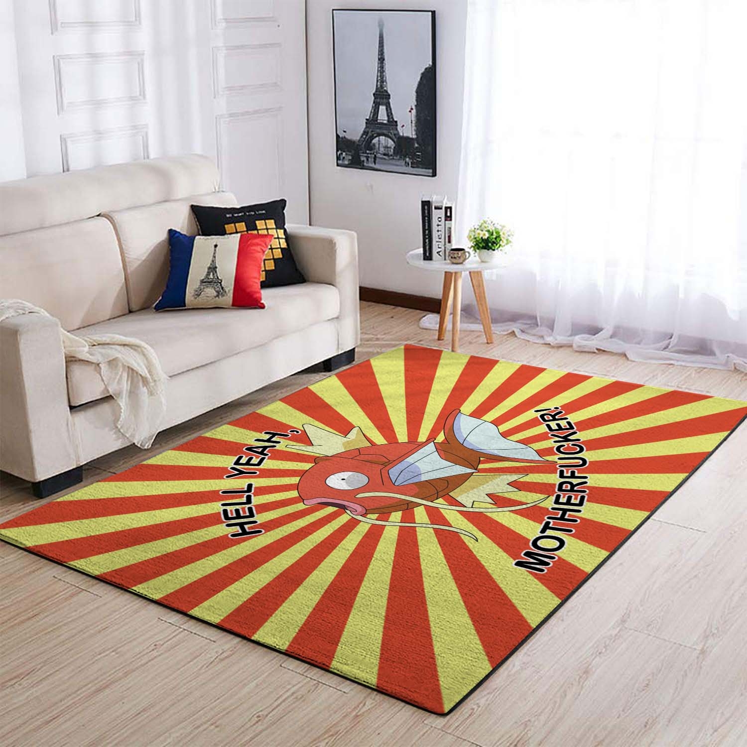 Pokemon Magikarp Quote Area Rug – Anime Floor Mat