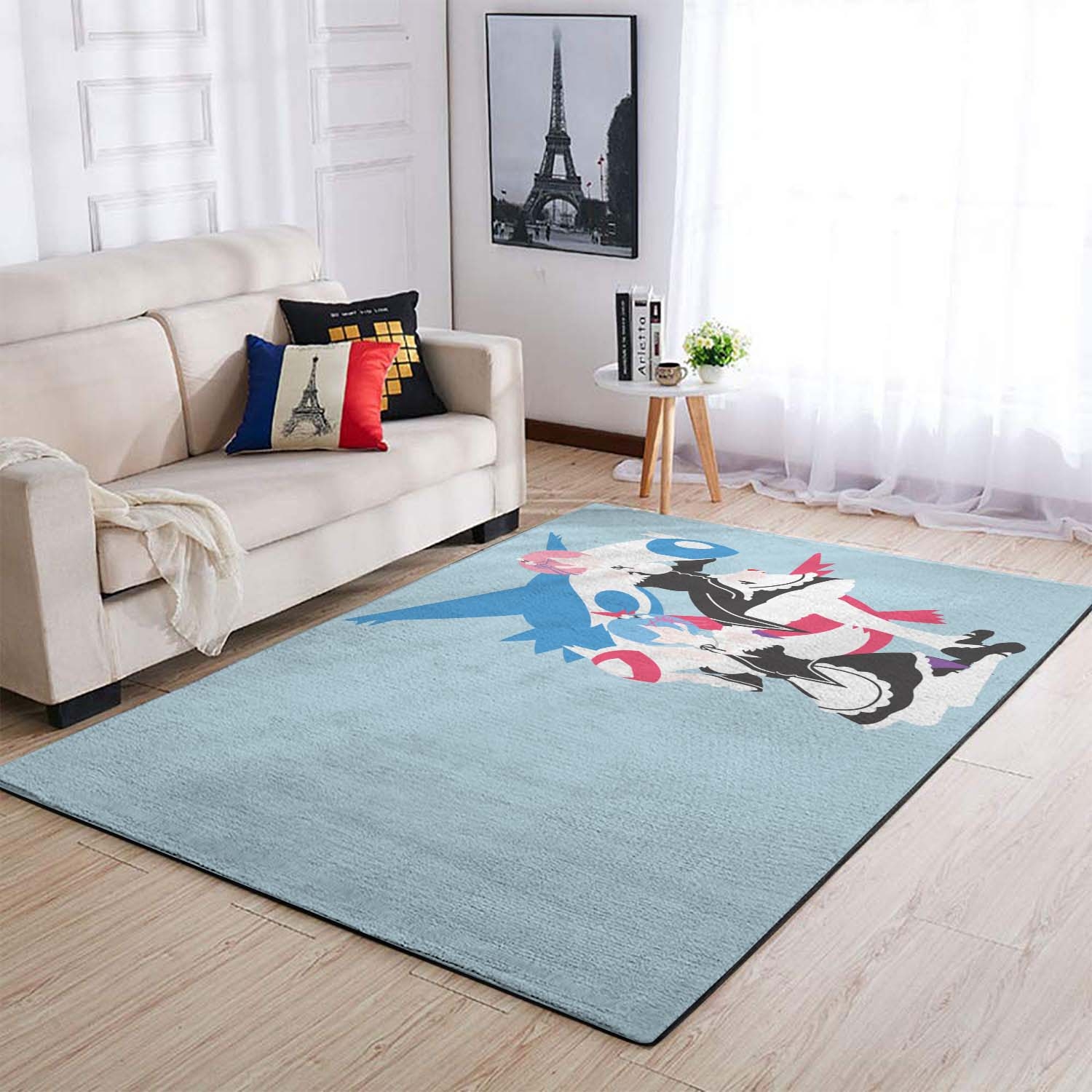 Pokemon Minimalism Re Zero Kara Hajimeru Isekai Seikatsu Rem Re Zero Ram Re Zero Crossover Area Rug – Anime Floor Mat