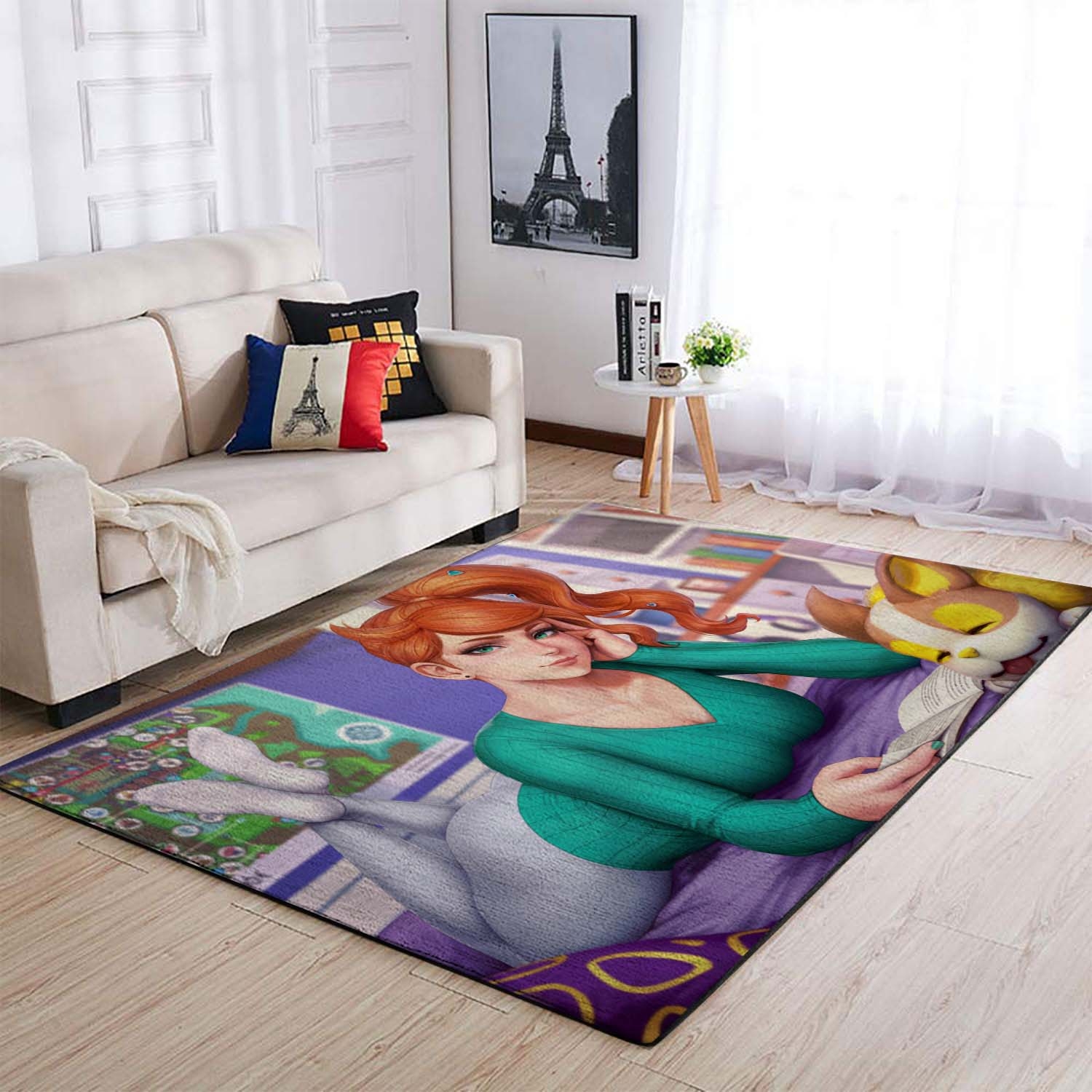 Pokemon Mirco Cabbia Sonia Pokemon Sword Shield Pokemon Swordandshield Women Redhead Area Rug – Anime Floor Mat