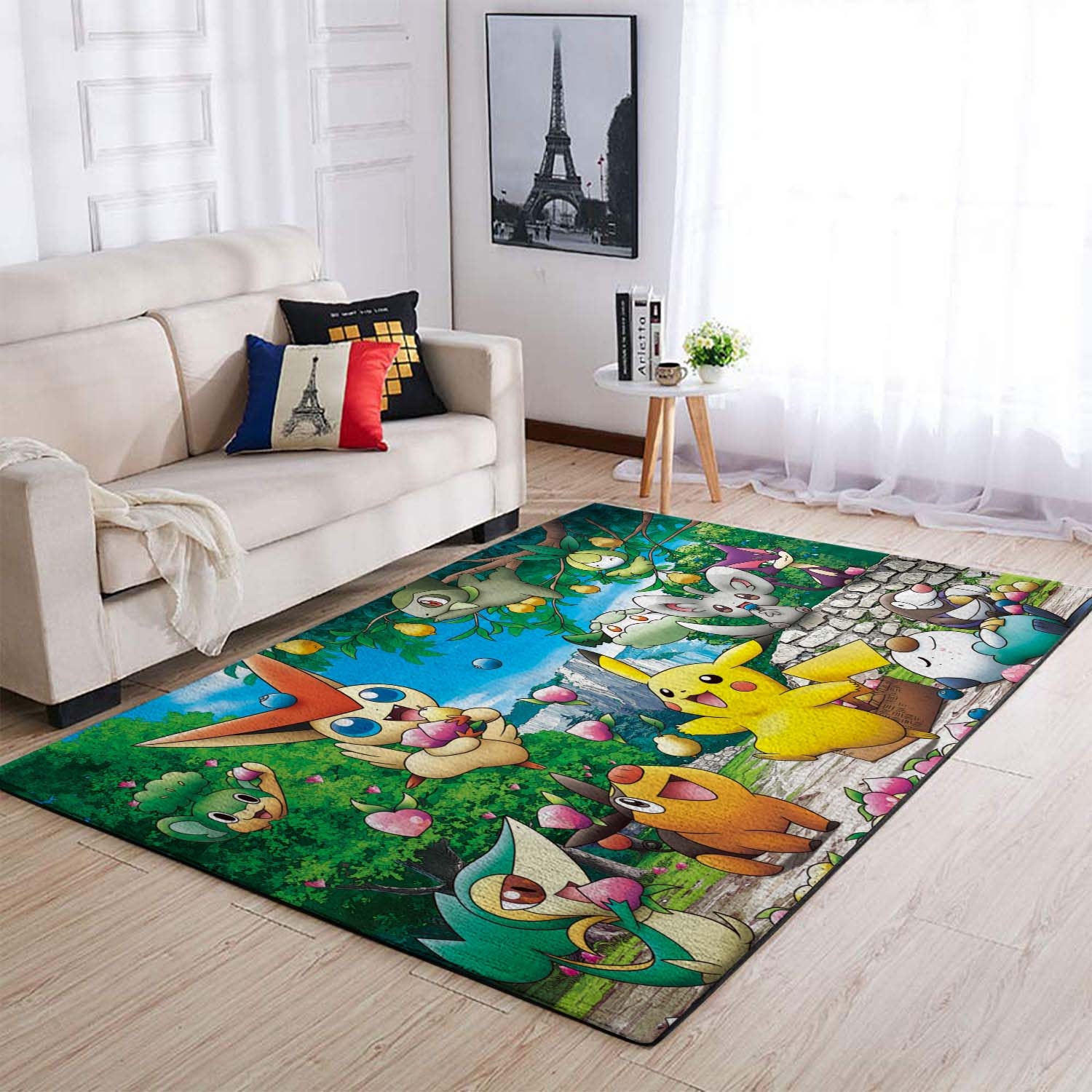Pokemon Pikachu Oshawott Snivy Victini Berries Area Rug – Anime Floor Mat