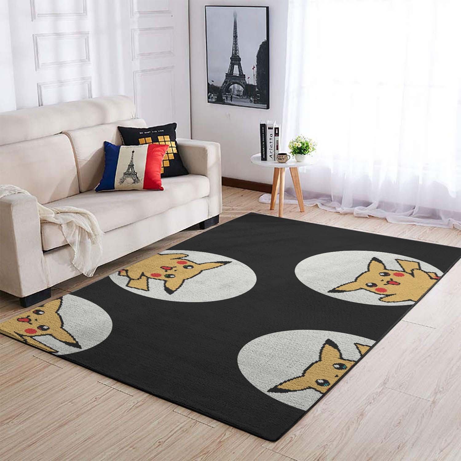 Pokemon Pikachu Pixel Art Spotlights Pastel Gameboy Color Area Rug – Anime Floor Mat