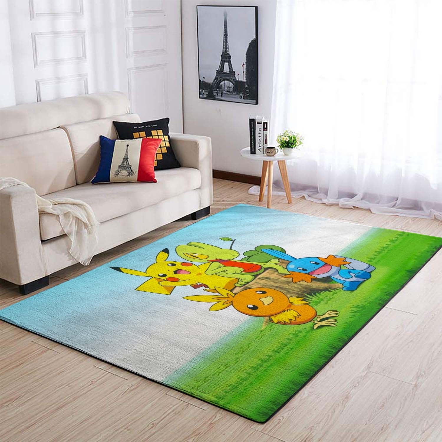 Pokemon Pikachu Torchic Treecko Mudkip Area Rug – Anime Floor Mat