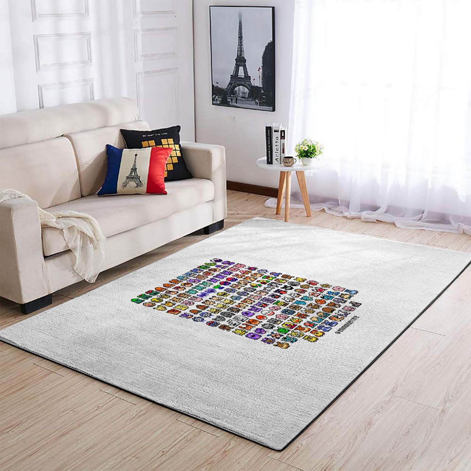 Pokemonemon First Generation Bulbasaur Pixel Art Sprite Pixel Art Minimalism Area Rug – Anime Floor Mat