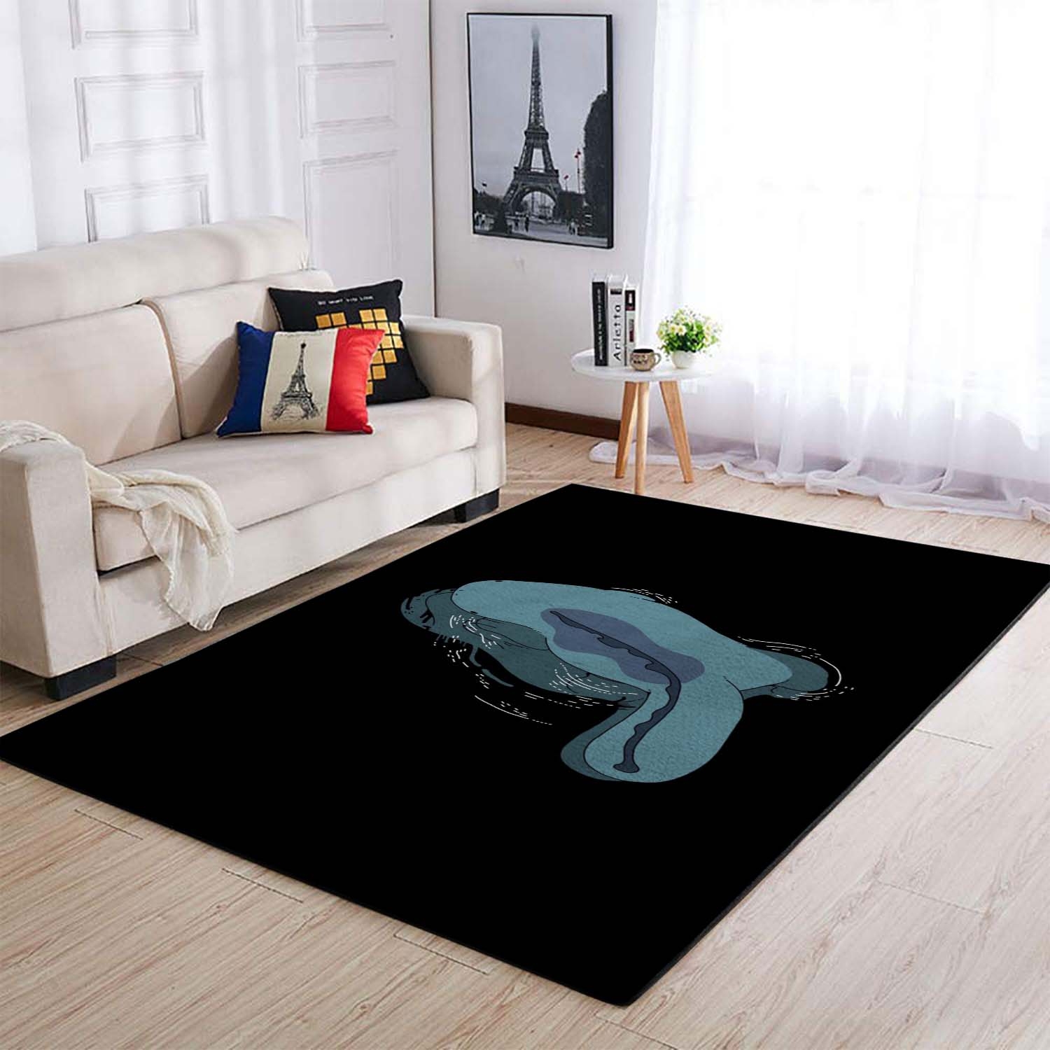 Pokemon Quagsire Digital Art Black Area Rug – Anime Floor Mat