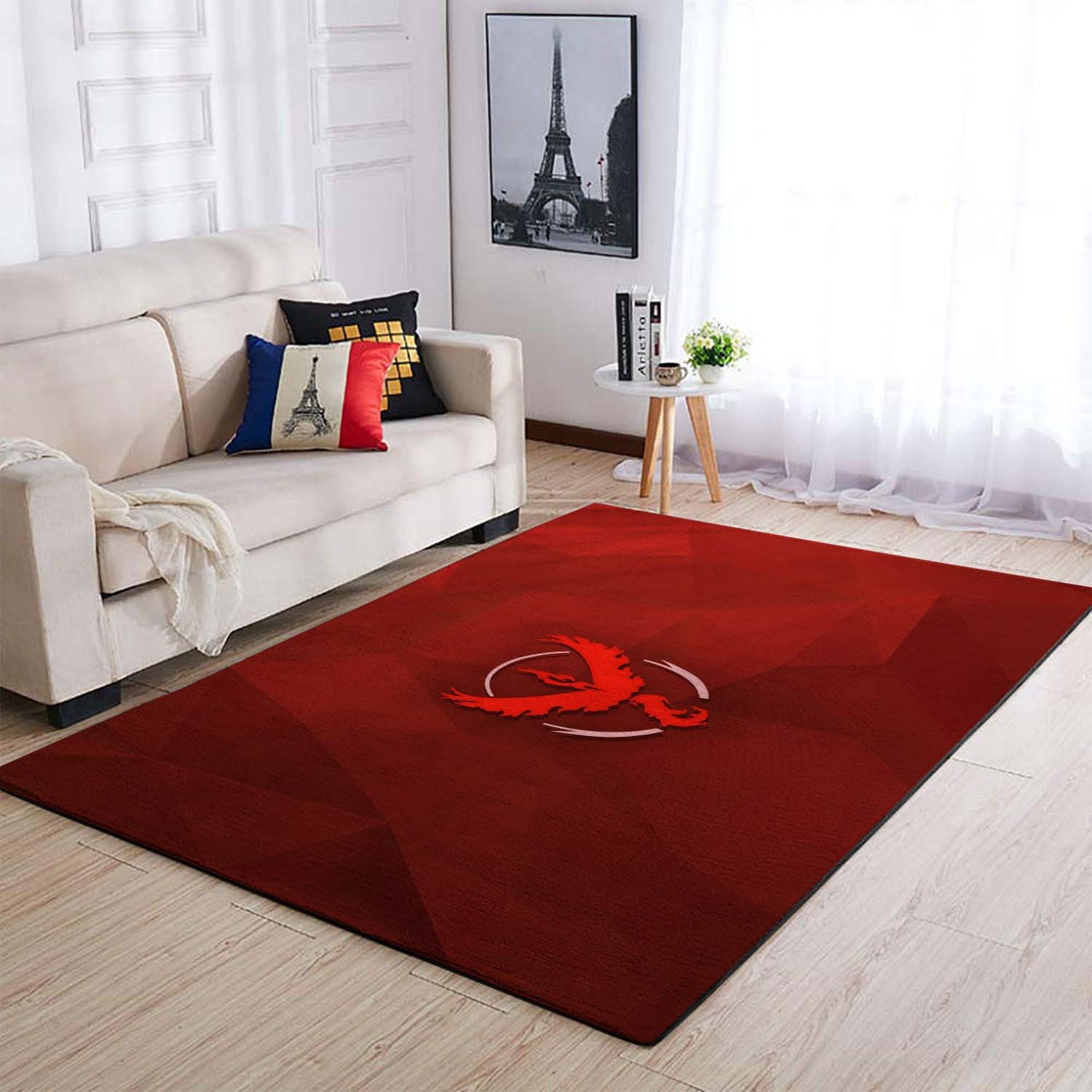 Pokemon Team Valor Poly Red Area Rug – Anime Floor Mat