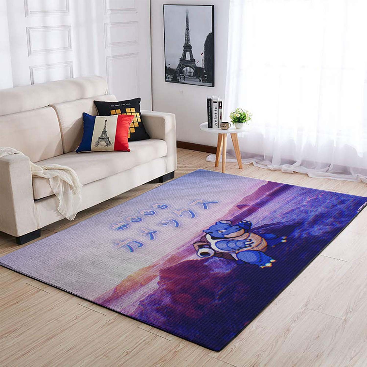 Pokemon Vaporwave Water Blastoise Kamex Kamekkusu Area Rug – Anime Floor Mat
