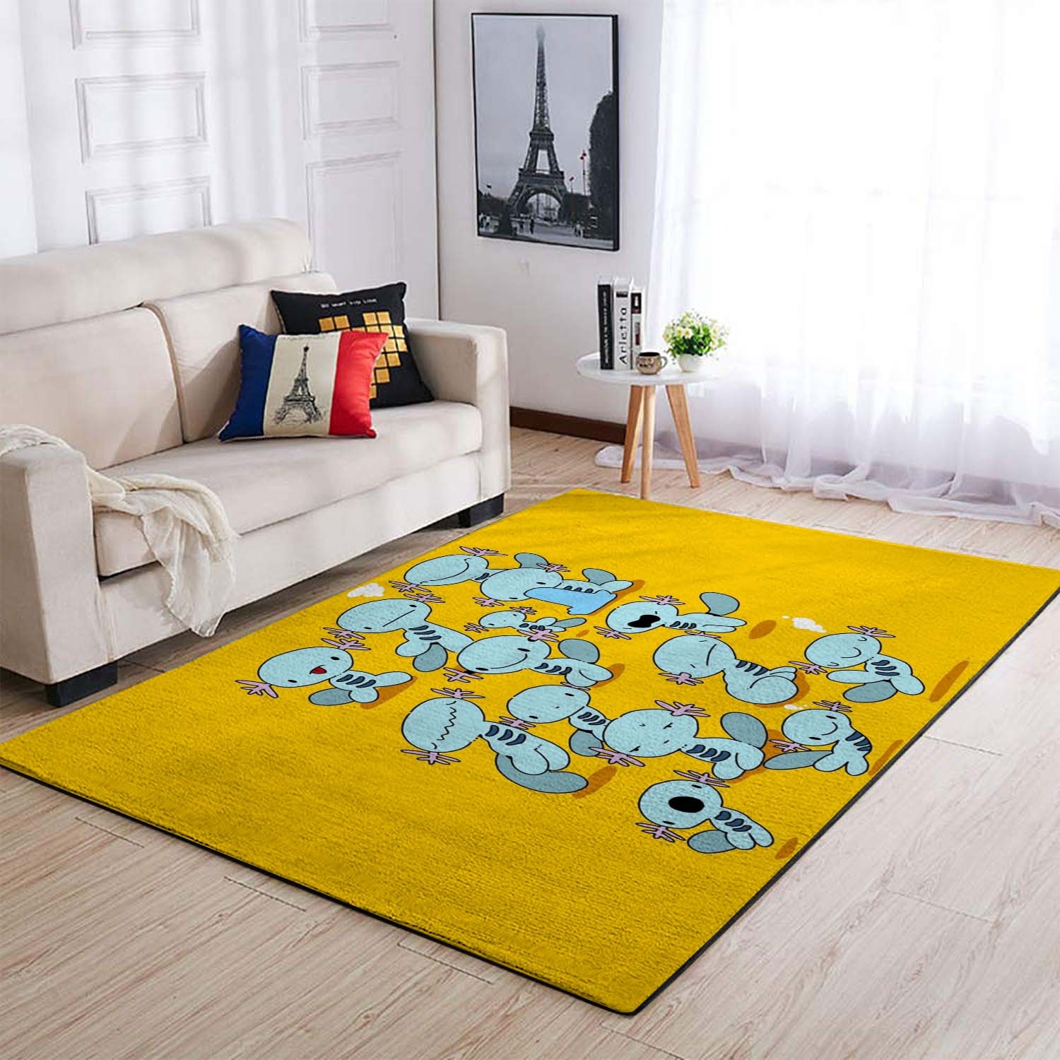 Pokemon Wooper Digital Art Yellow Area Rug – Anime Floor Mat