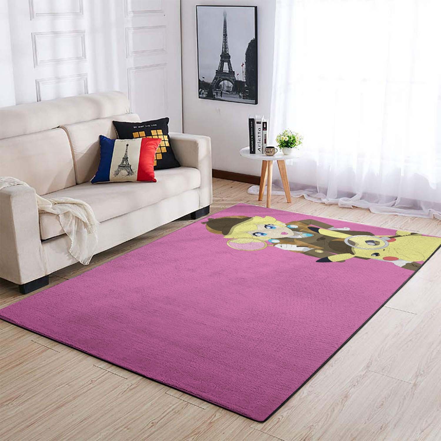 Princess Peach Pokemon Detective Pikachu Area Rug – Anime Floor Mat